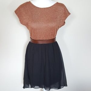 Black Pepermint Dress high-low